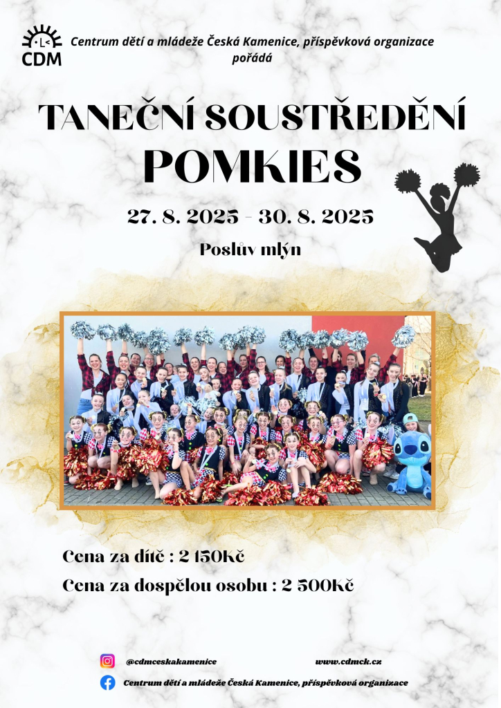 Taneční soustředění Pomkies Poslův mlýn