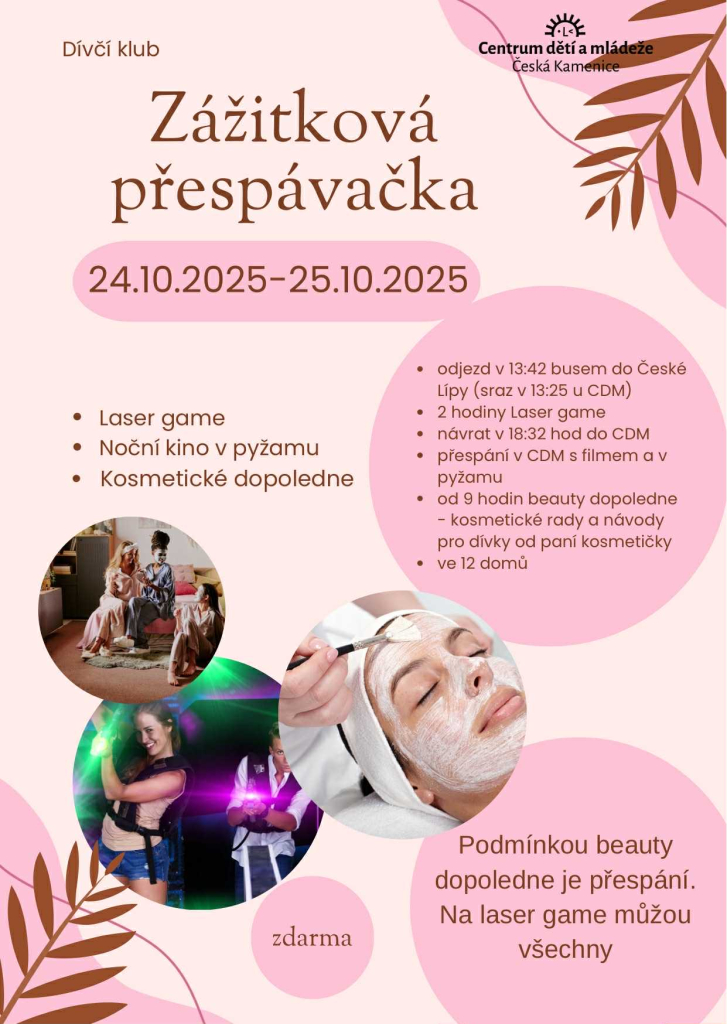 Zážitková přespávačka Dívčího klubu