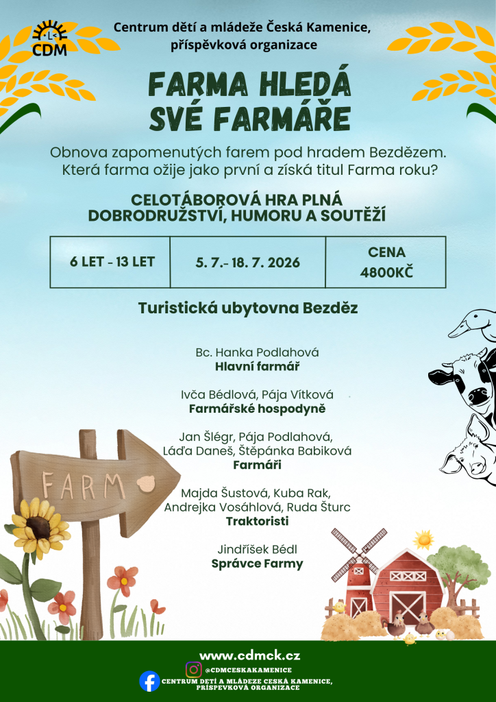 LT Bezděz - I. turnus - Farma hledá své farmáře