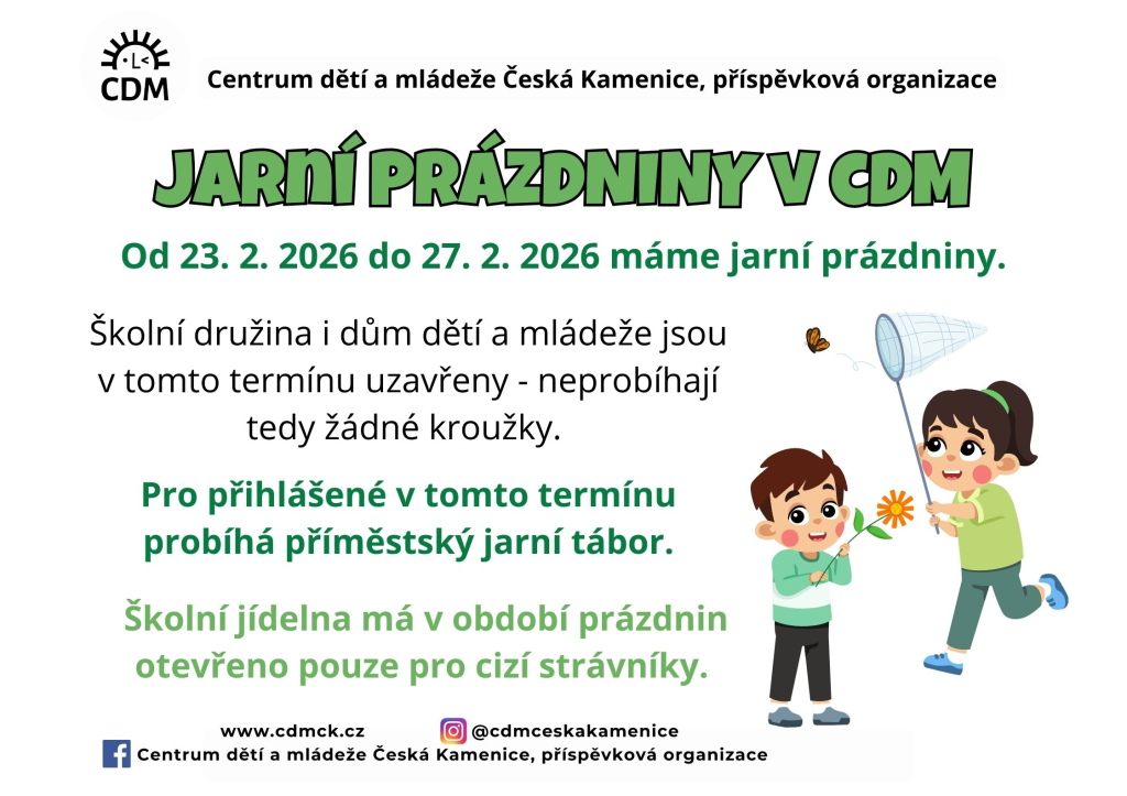 Jarní prázdniny v CDM