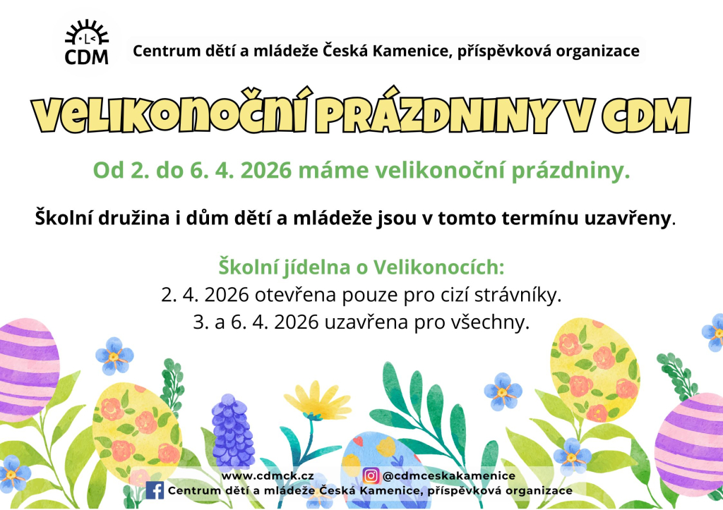 Velikonoční prázdniny v CDM