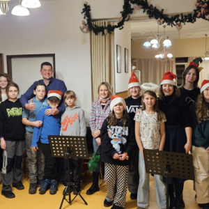 Vánoční vystoupení v domově pro seniory.
